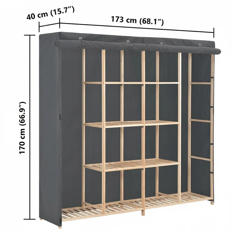 Kleiderschrank in Leichtbauweise, ideal auch für Camping