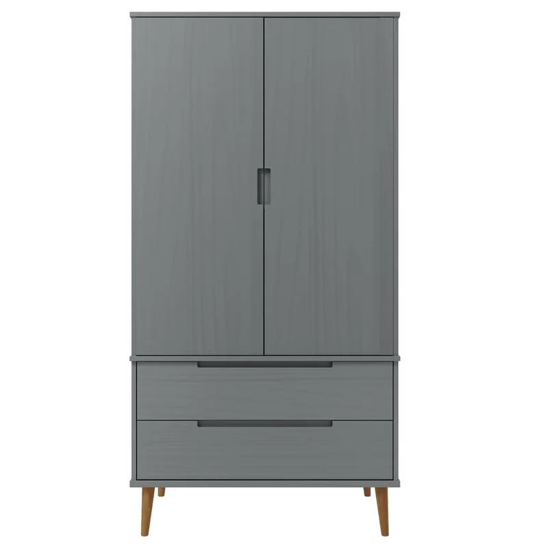 Massivholz Kleiderschrank MOLDE mit UV-Lackierung