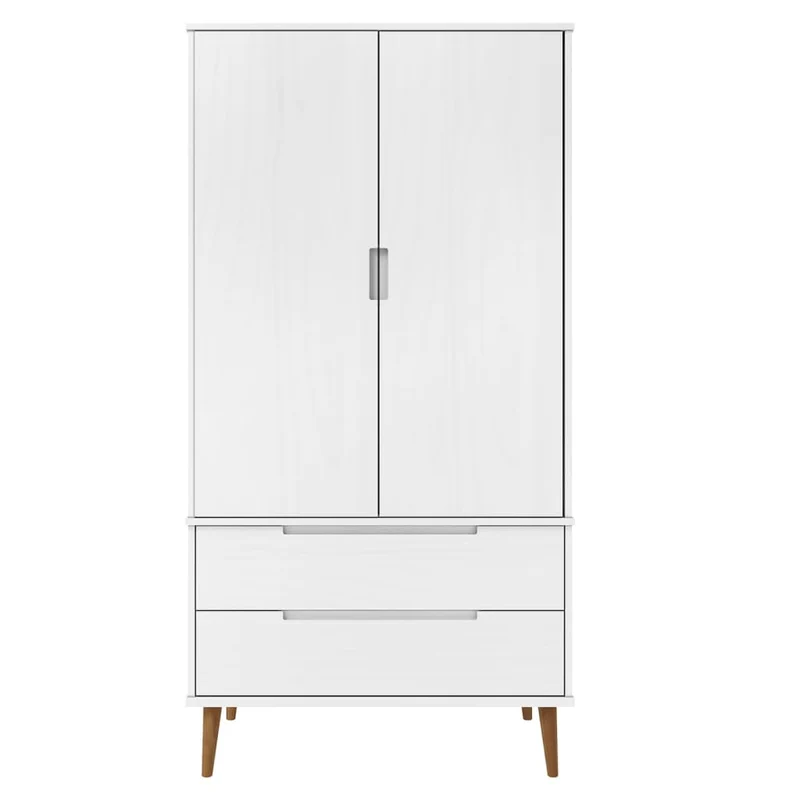 Massivholz Kleiderschrank MOLDE mit UV-Lackierung