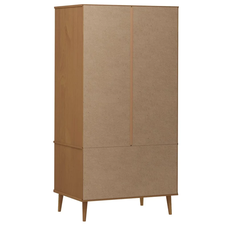 Massivholz Kleiderschrank MOLDE mit UV-Lackierung