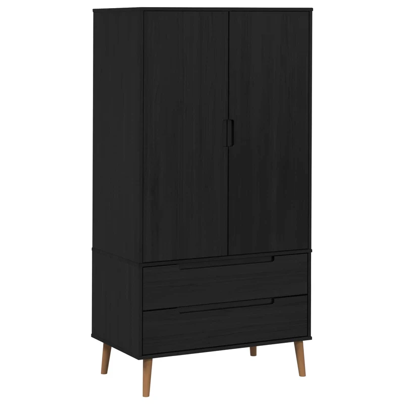 Massivholz Kleiderschrank MOLDE mit UV-Lackierung