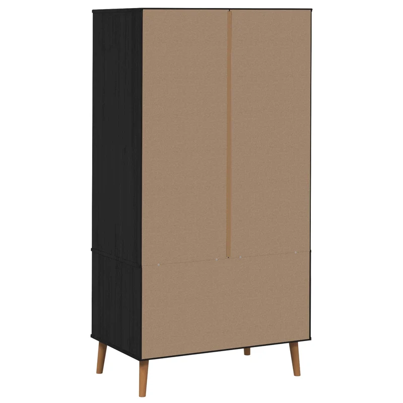 Massivholz Kleiderschrank MOLDE mit UV-Lackierung