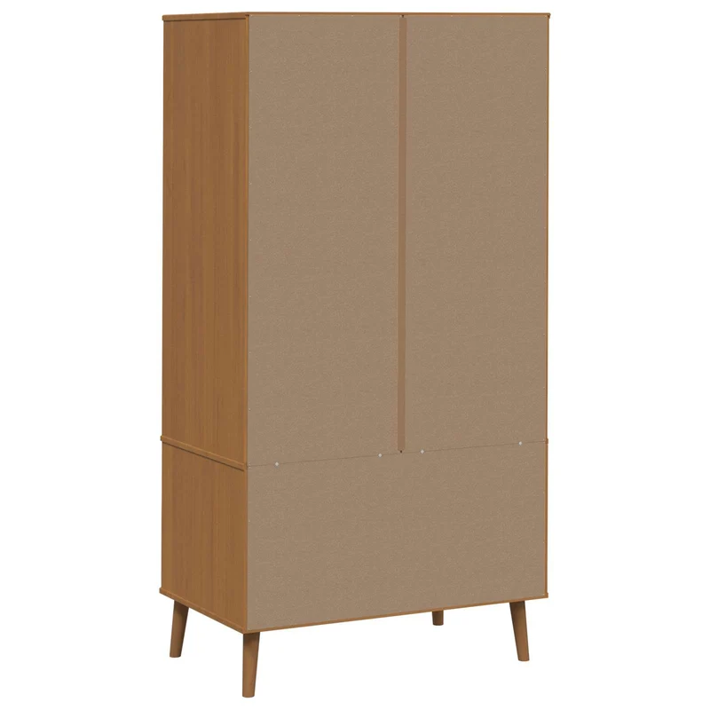 Massivholz Kleiderschrank MOLDE mit UV-Lackierung