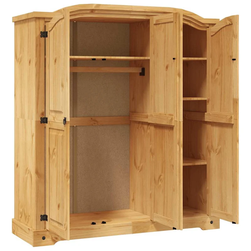 Hochwertiger Kleiderschrank aus Massivholz, Mexiko-Stil