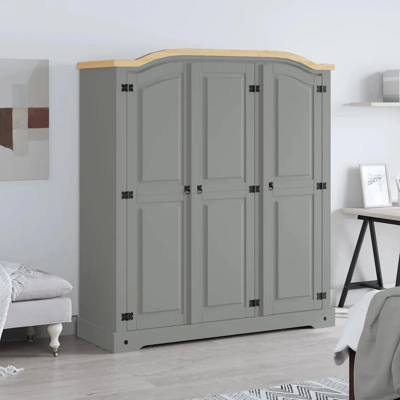 Hochwertiger Kleiderschrank aus Massivholz, Mexiko-Stil