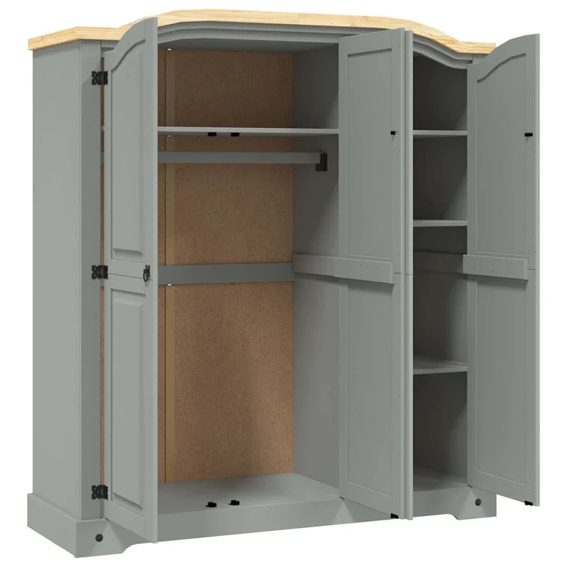 Hochwertiger Kleiderschrank aus Massivholz, Mexiko-Stil