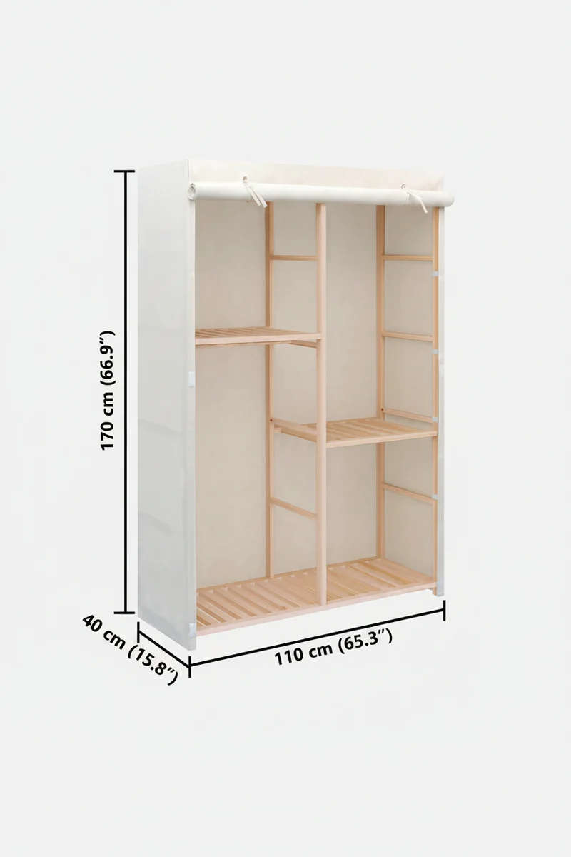Leichter Kleiderschrank / Campingschrank mit 3 Ebenen