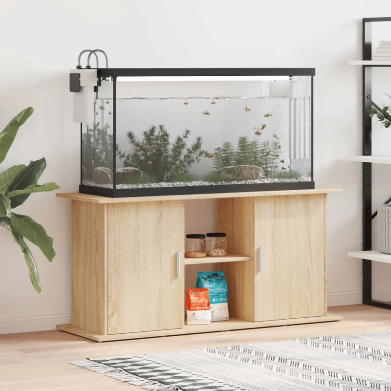 Aquariumständer aus Holzwerkstoff, 121 x 41 x 58 cm
