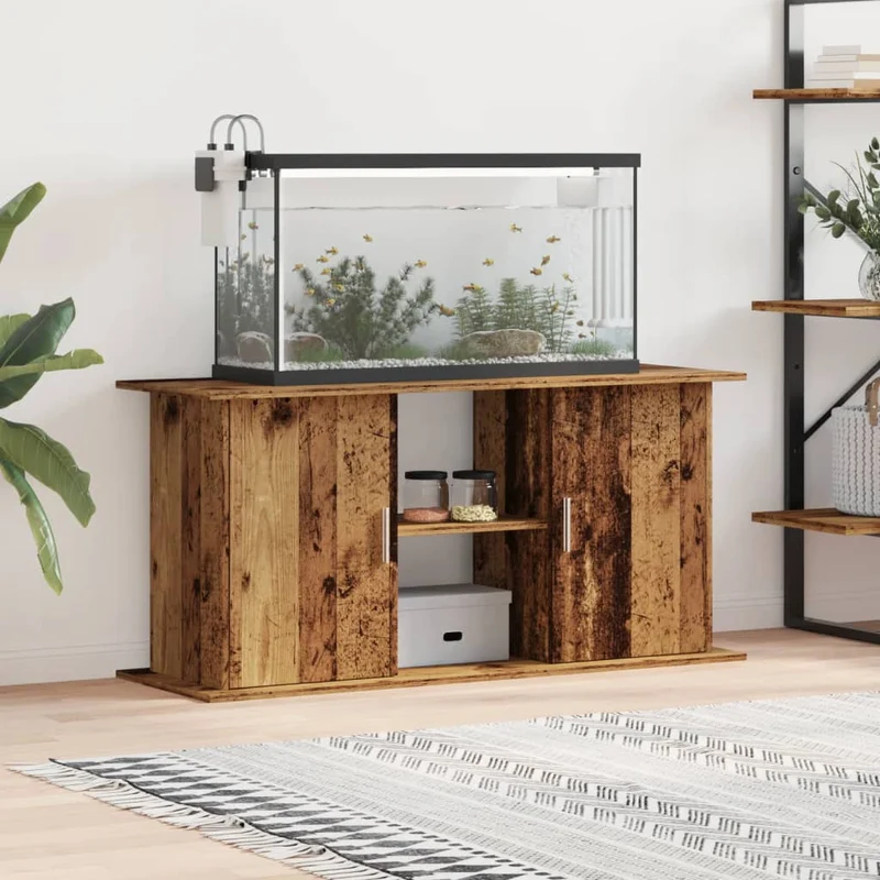 Aquariumständer aus Holzwerkstoff, 121 x 41 x 58 cm