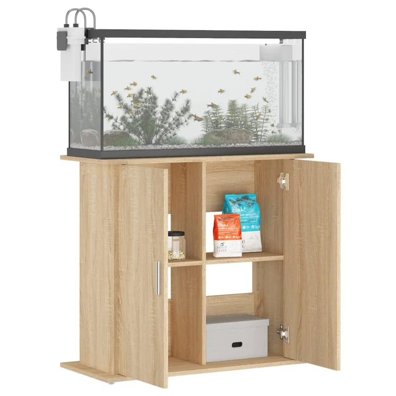 Aquariumständer aus Holzwerkstoff, 81 x 36 x 73 cm
