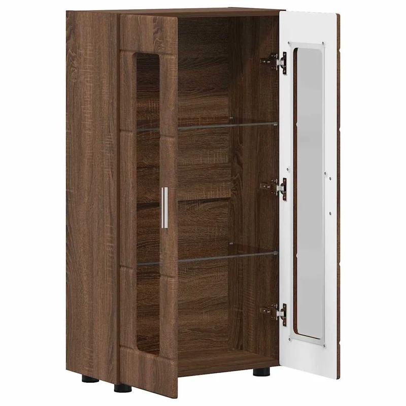 Vitrinenschrank mit Glastüren und 3 Fächern