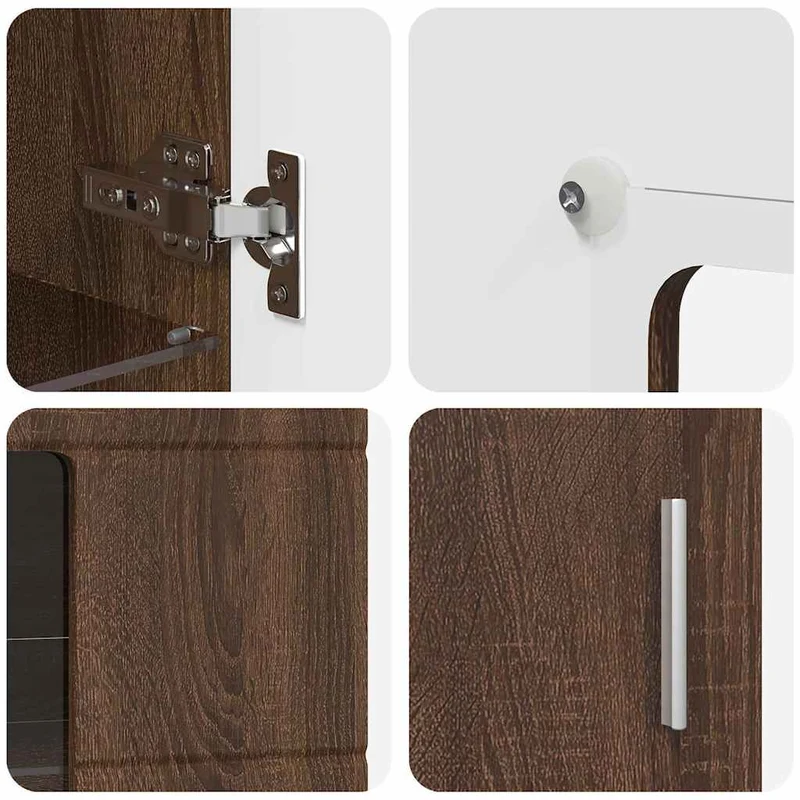 Vitrinenschrank mit Glastüren und 3 Fächern