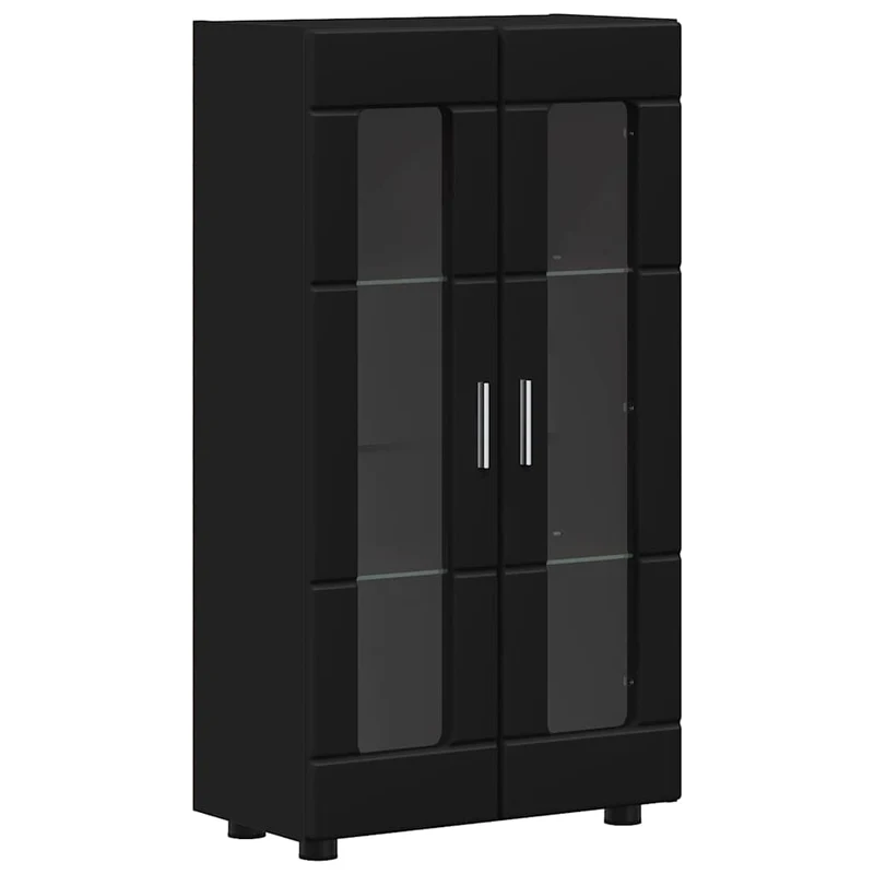 Vitrinenschrank mit Glastüren und 3 Fächern