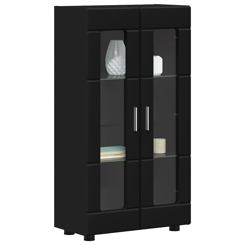 Vitrinenschrank mit Glastüren und 3 Fächern