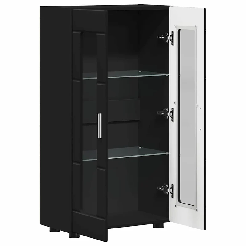 Vitrinenschrank mit Glastüren und 3 Fächern