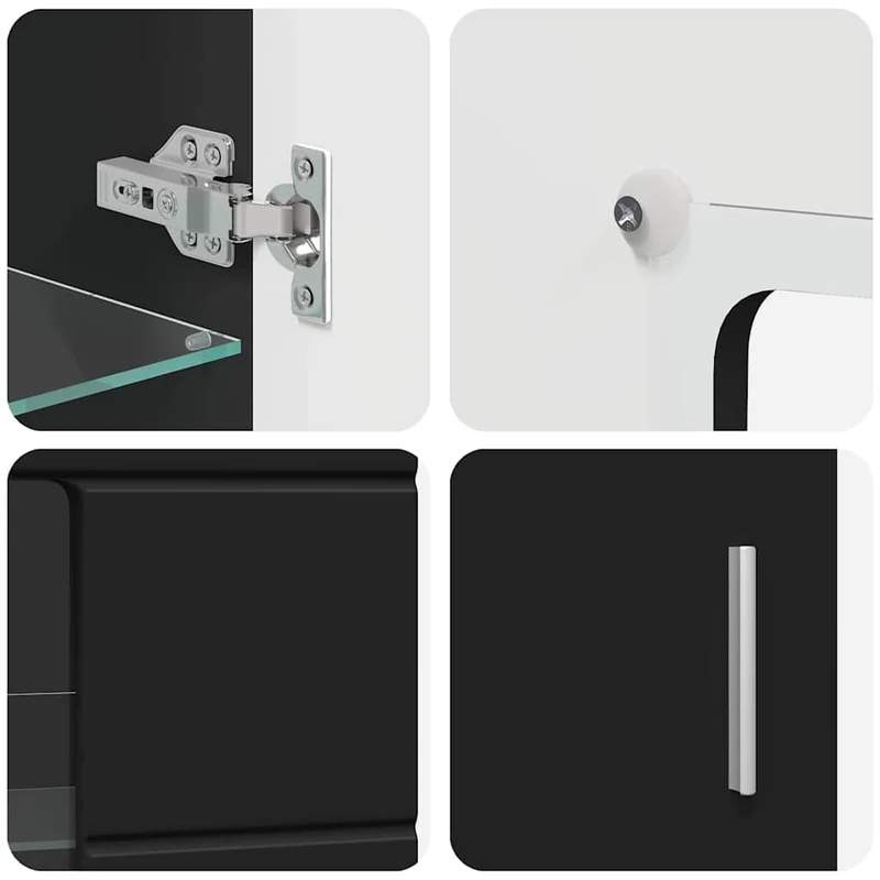 Vitrinenschrank mit Glastüren und 3 Fächern