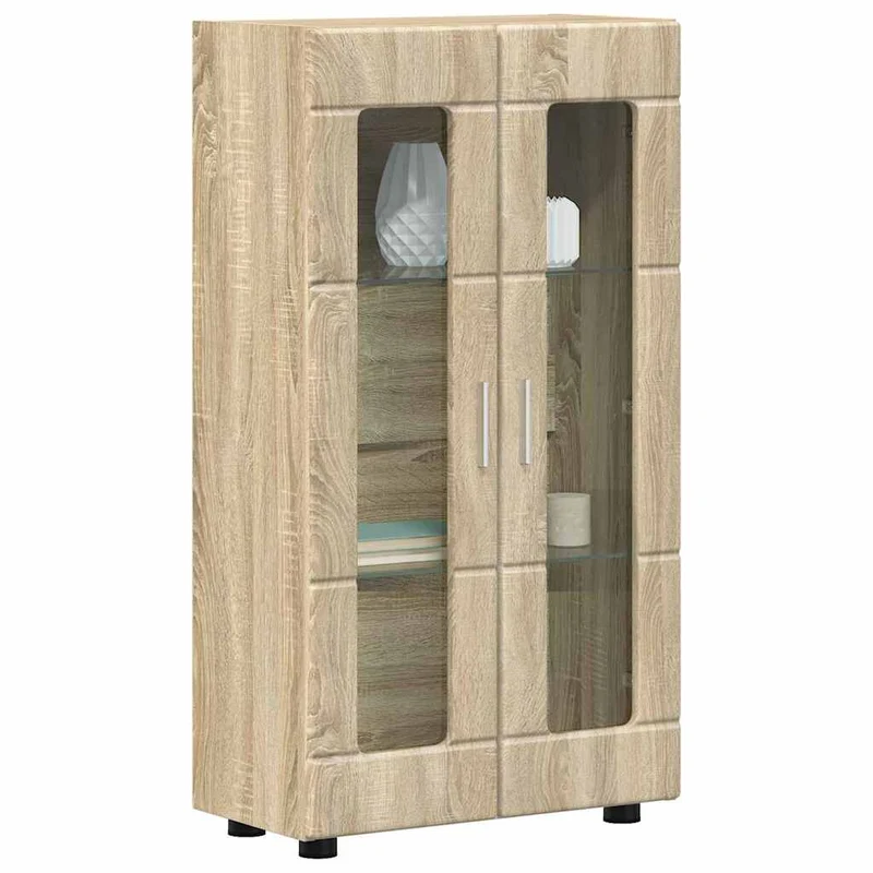 Vitrinenschrank mit Glastüren und 3 Fächern