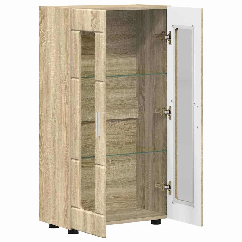Vitrinenschrank mit Glastüren und 3 Fächern