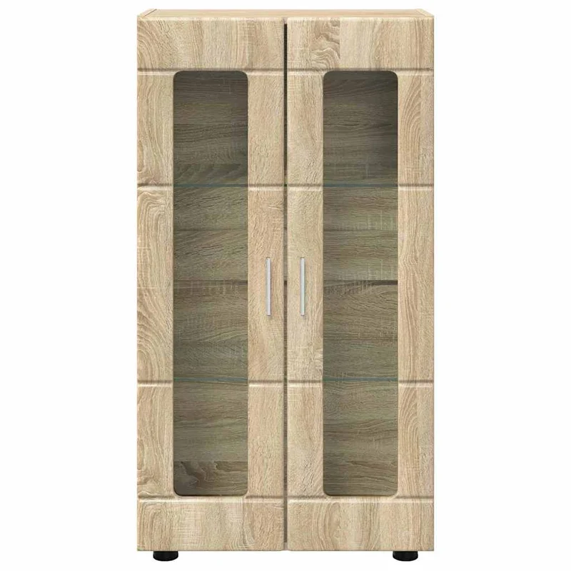 Vitrinenschrank mit Glastüren und 3 Fächern