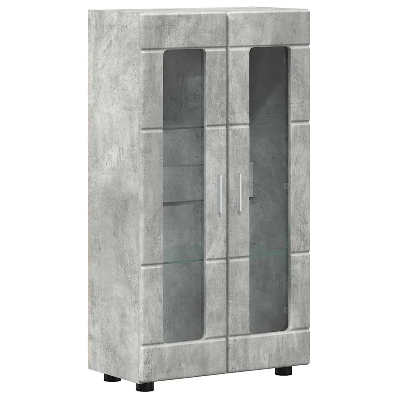 Vitrinenschrank mit Glastüren und 3 Fächern