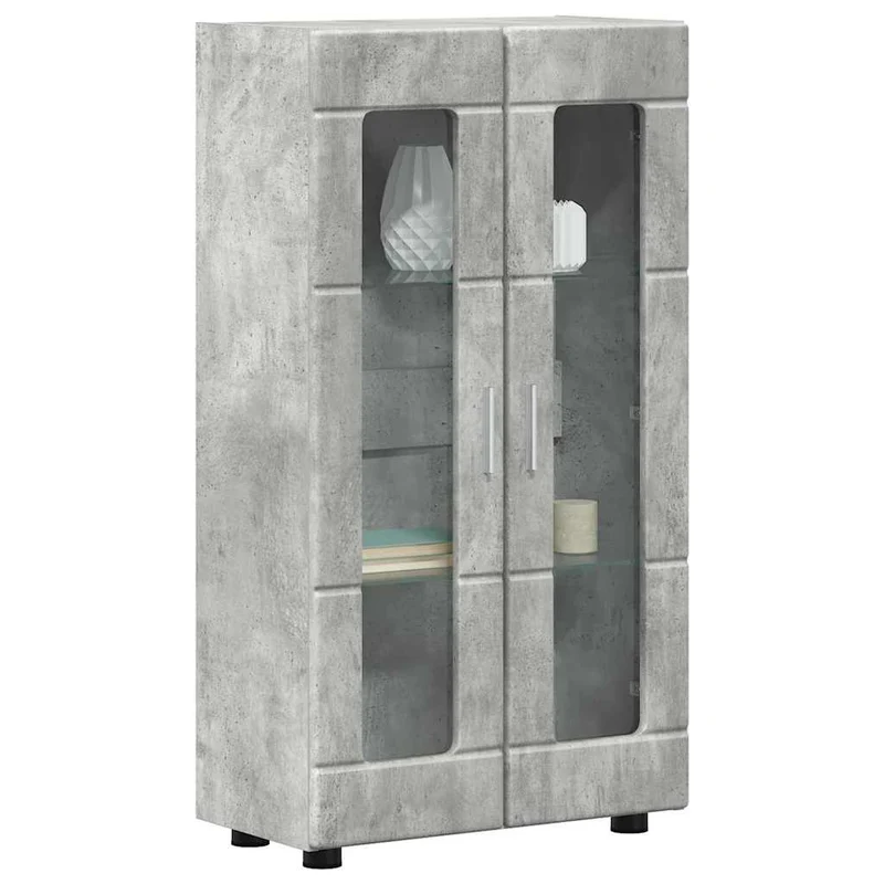 Vitrinenschrank mit Glastüren und 3 Fächern