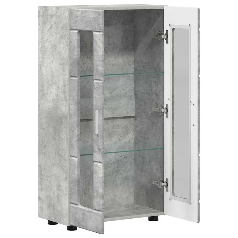 Vitrinenschrank mit Glastüren und 3 Fächern