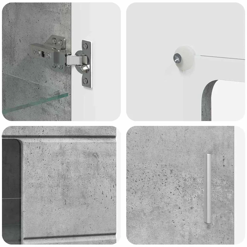 Vitrinenschrank mit Glastüren und 3 Fächern