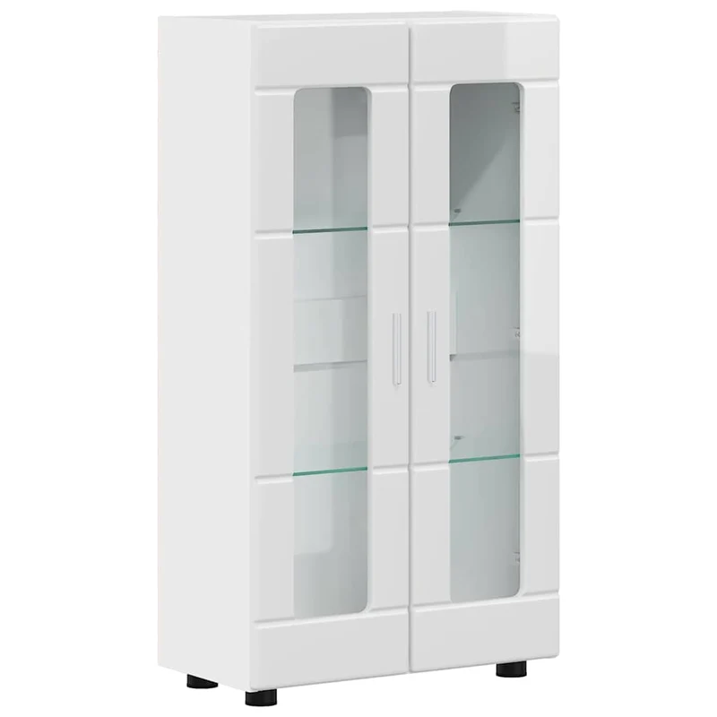Vitrinenschrank mit Glastüren und 3 Fächern