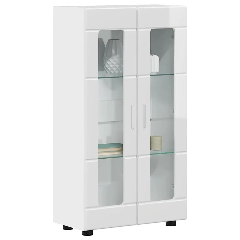 Vitrinenschrank mit Glastüren und 3 Fächern