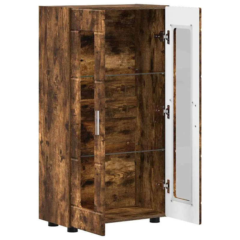 Vitrinenschrank mit Glastüren und 3 Fächern