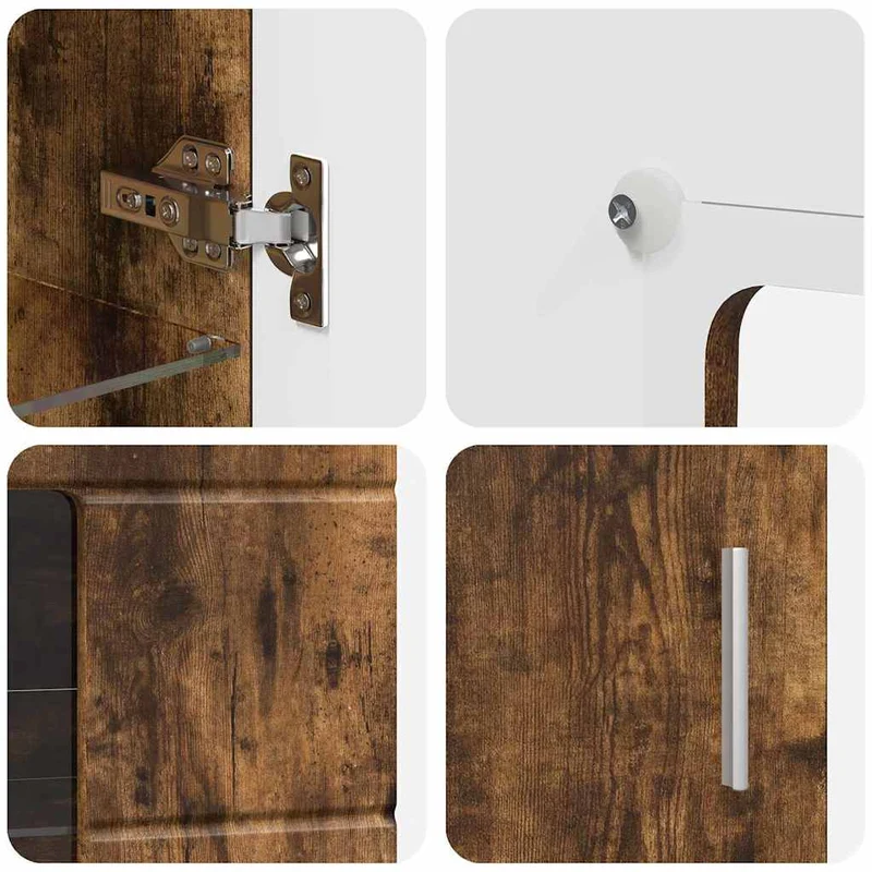 Vitrinenschrank mit Glastüren und 3 Fächern