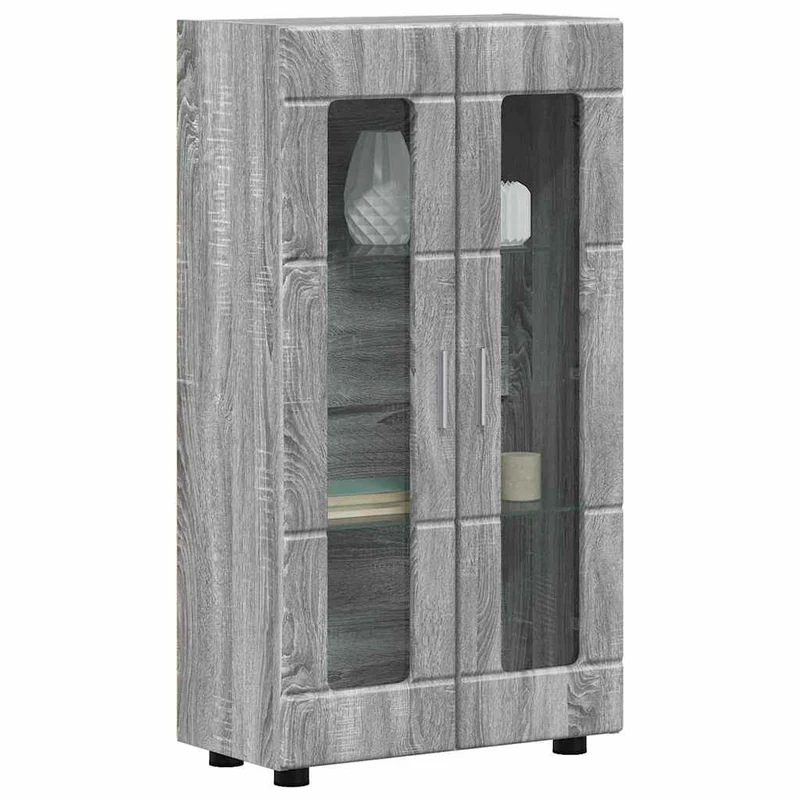 Vitrinenschrank mit Glastüren und 3 Fächern
