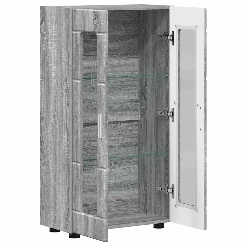 Vitrinenschrank mit Glastüren und 3 Fächern