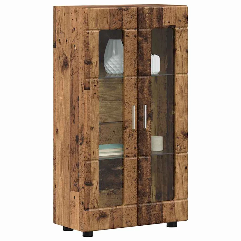 Vitrinenschrank mit Glastüren und 3 Fächern