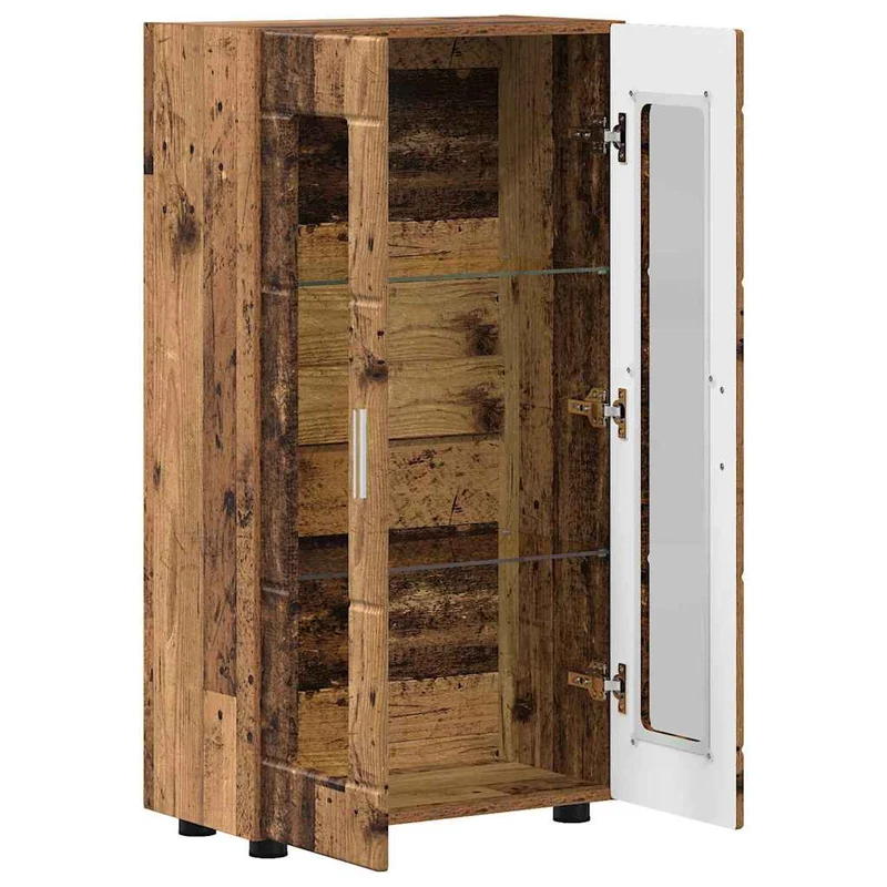 Vitrinenschrank mit Glastüren und 3 Fächern