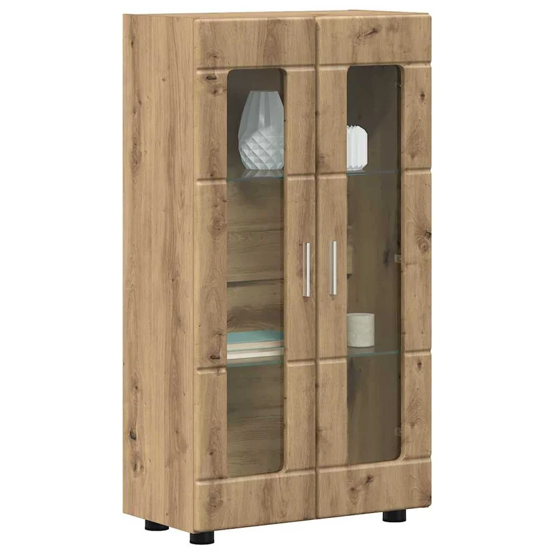 Vitrinenschrank mit Glastüren und 3 Fächern