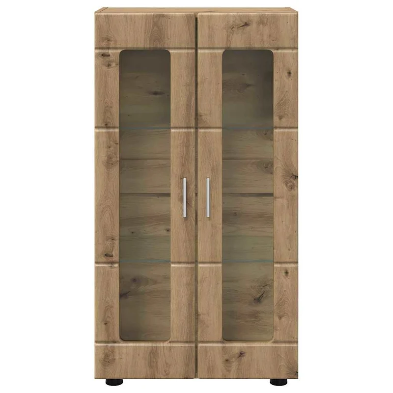 Vitrinenschrank mit Glastüren und 3 Fächern