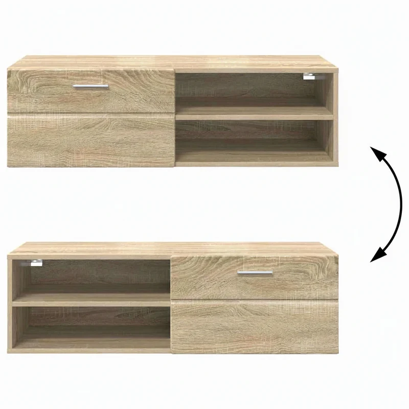 Wandmontiertes Lowboard mit Schublade 100 cm