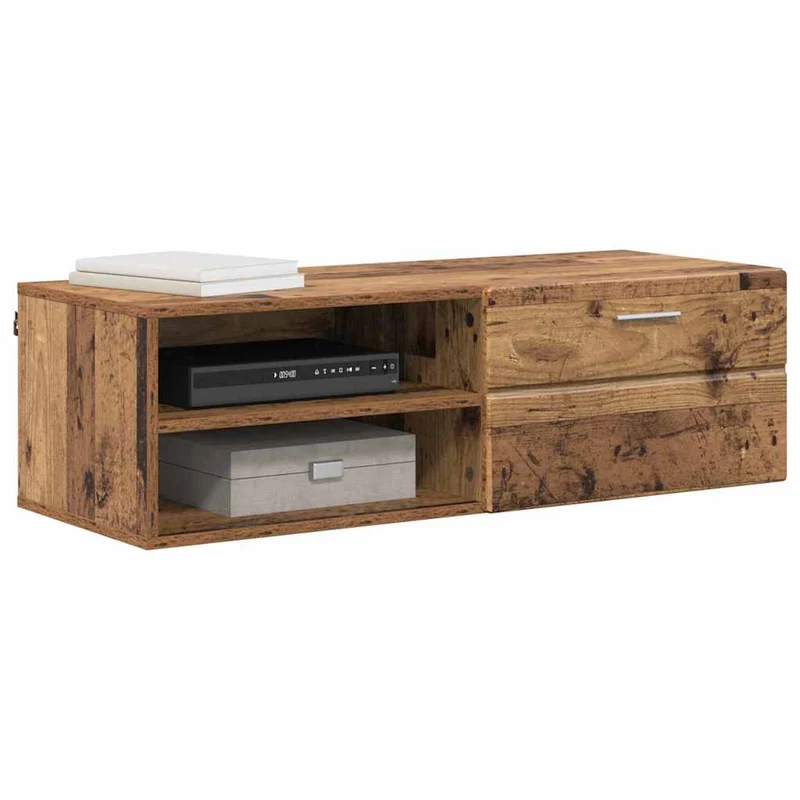 Wandmontiertes Lowboard mit Schublade 100 cm