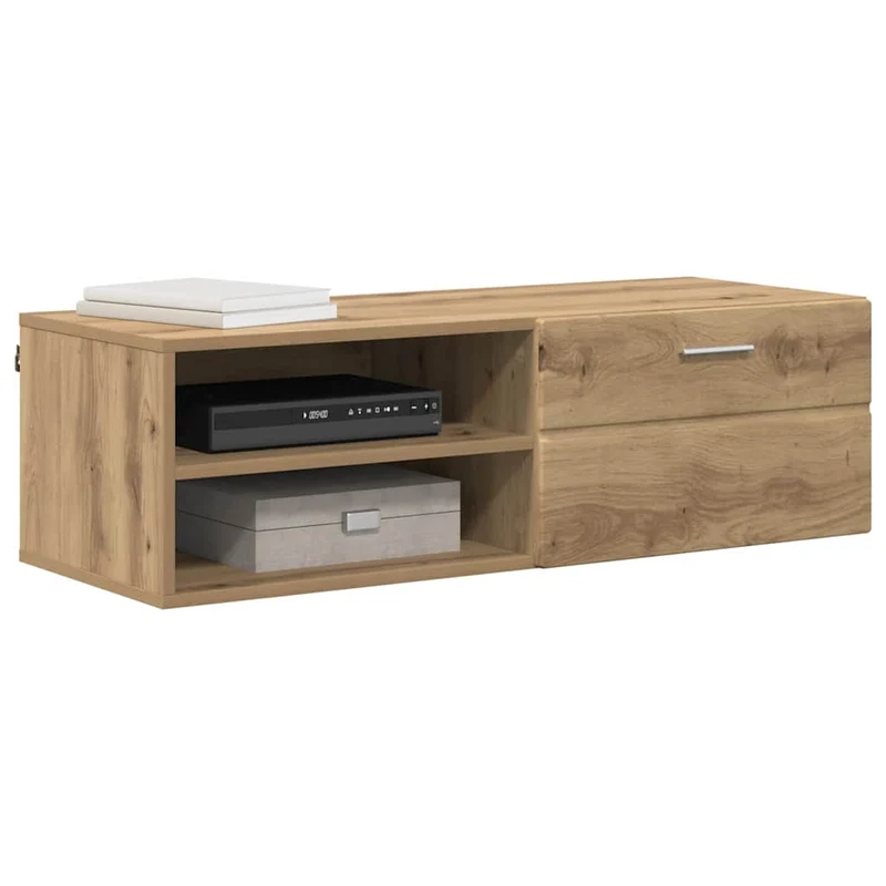 Wandmontiertes Lowboard mit Schublade 100 cm