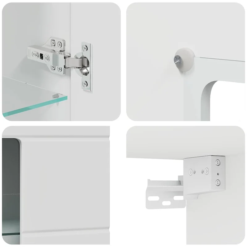 Wandschrank mit Glastür und -böden - 100 cm