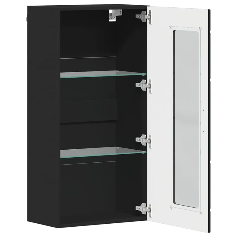 Wandschrank mit Glastür und -böden - 100 cm