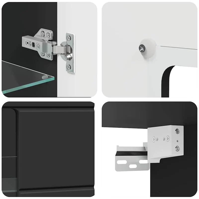 Wandschrank mit Glastür und -böden - 100 cm