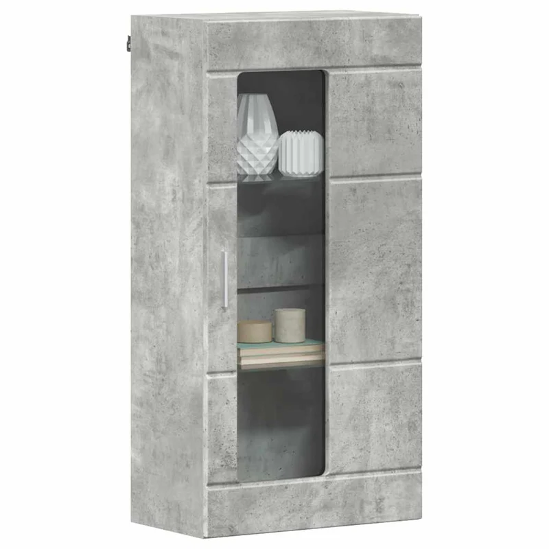 Wandschrank mit Glastür und -böden - 100 cm