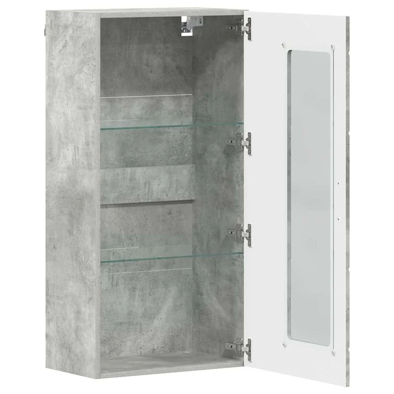Wandschrank mit Glastür und -böden - 100 cm