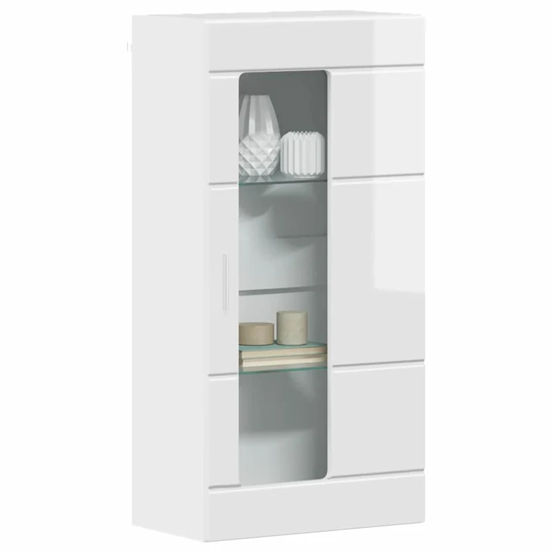 Wandschrank mit Glastür und -böden - 100 cm