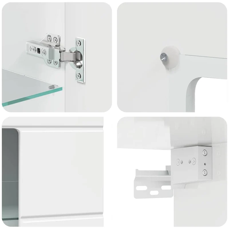 Wandschrank mit Glastür und -böden - 100 cm