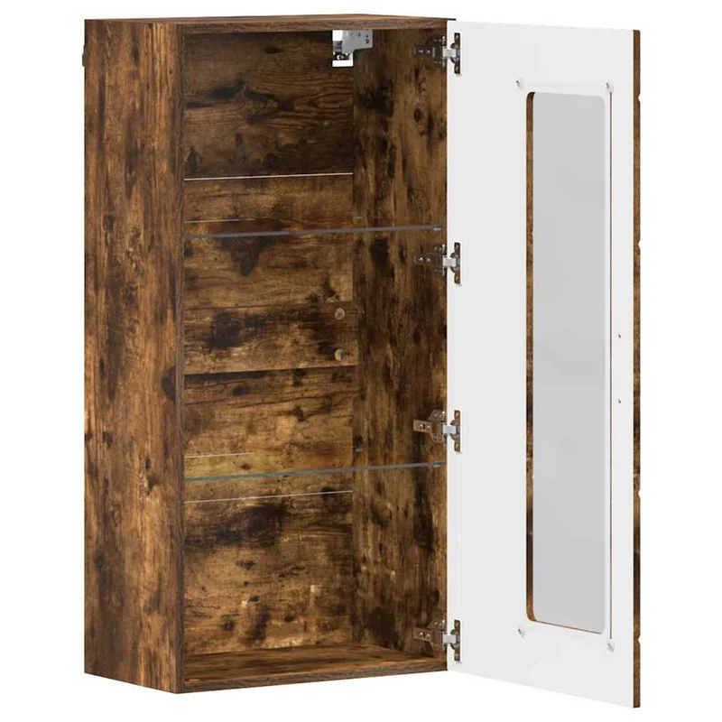 Wandschrank mit Glastür und -böden - 100 cm