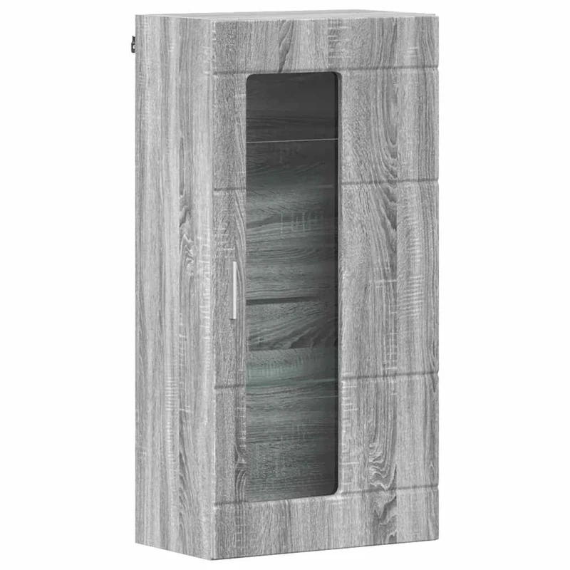 Wandschrank mit Glastür und -böden - 100 cm