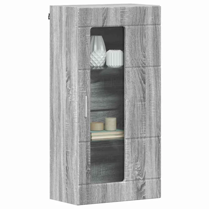 Wandschrank mit Glastür und -böden - 100 cm